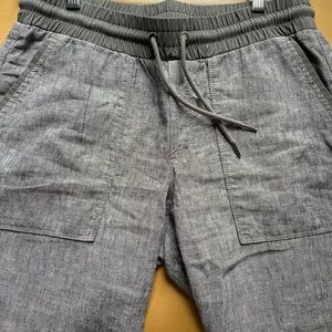 Athleta linen pants, gray